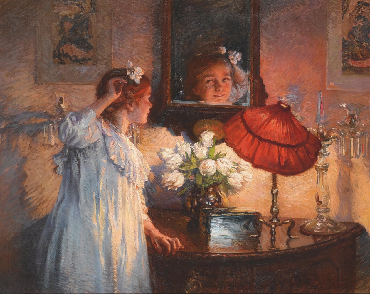 The Mirror by Albert Chevallier Tayler
