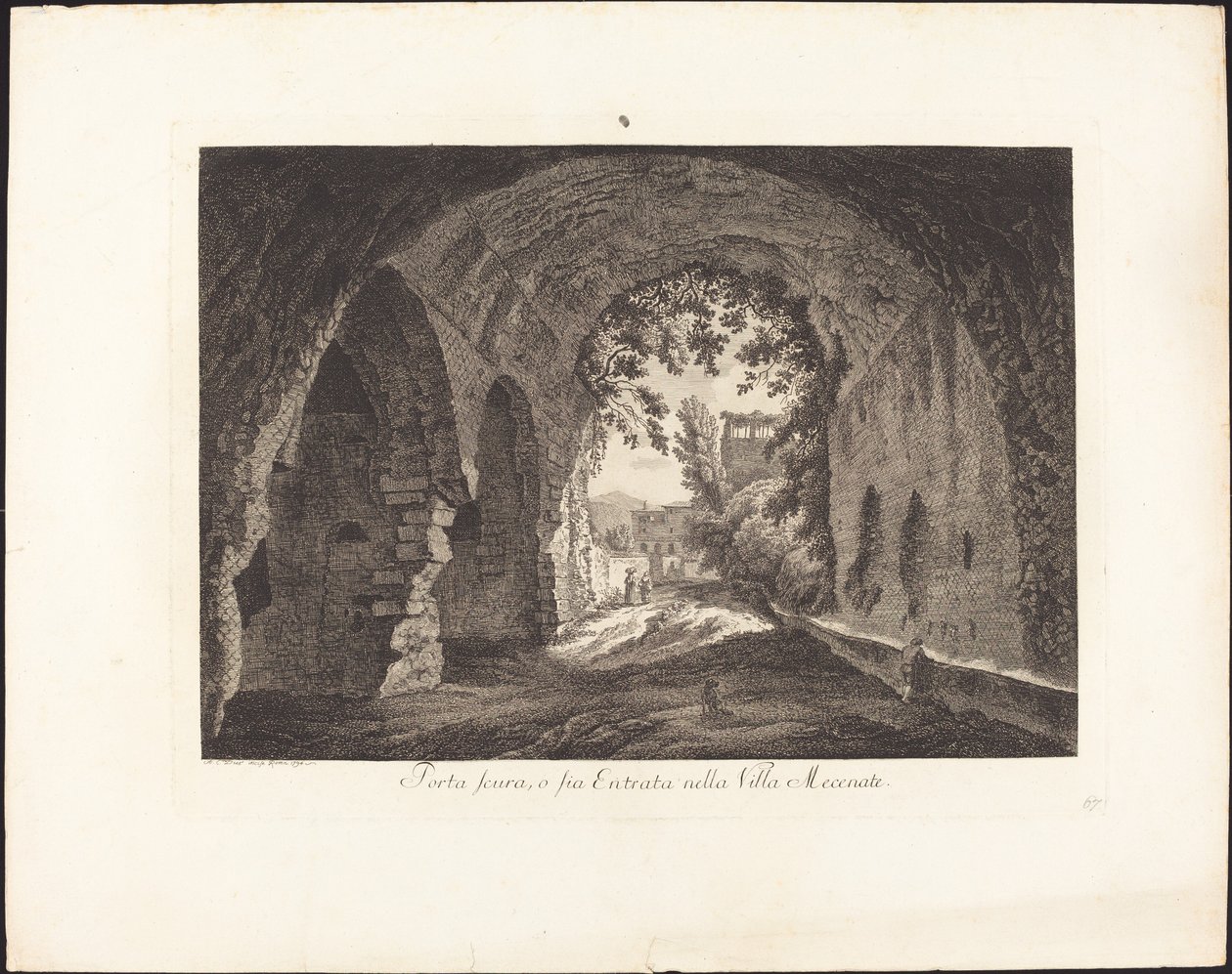 Dark Gate or Entrance to the Villa of Maecenas by Albert Christoph Dies