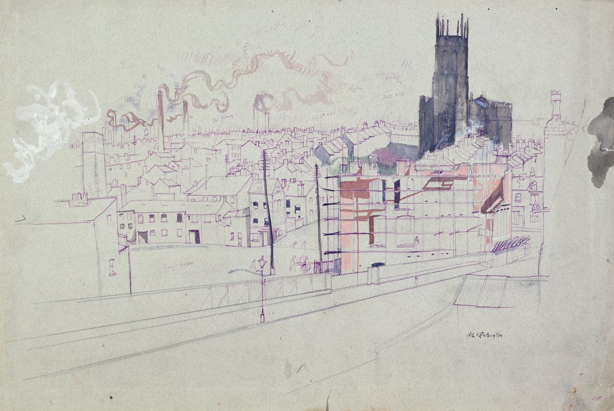 Industrial City (Leeds) by Albert Daniel Rutherston