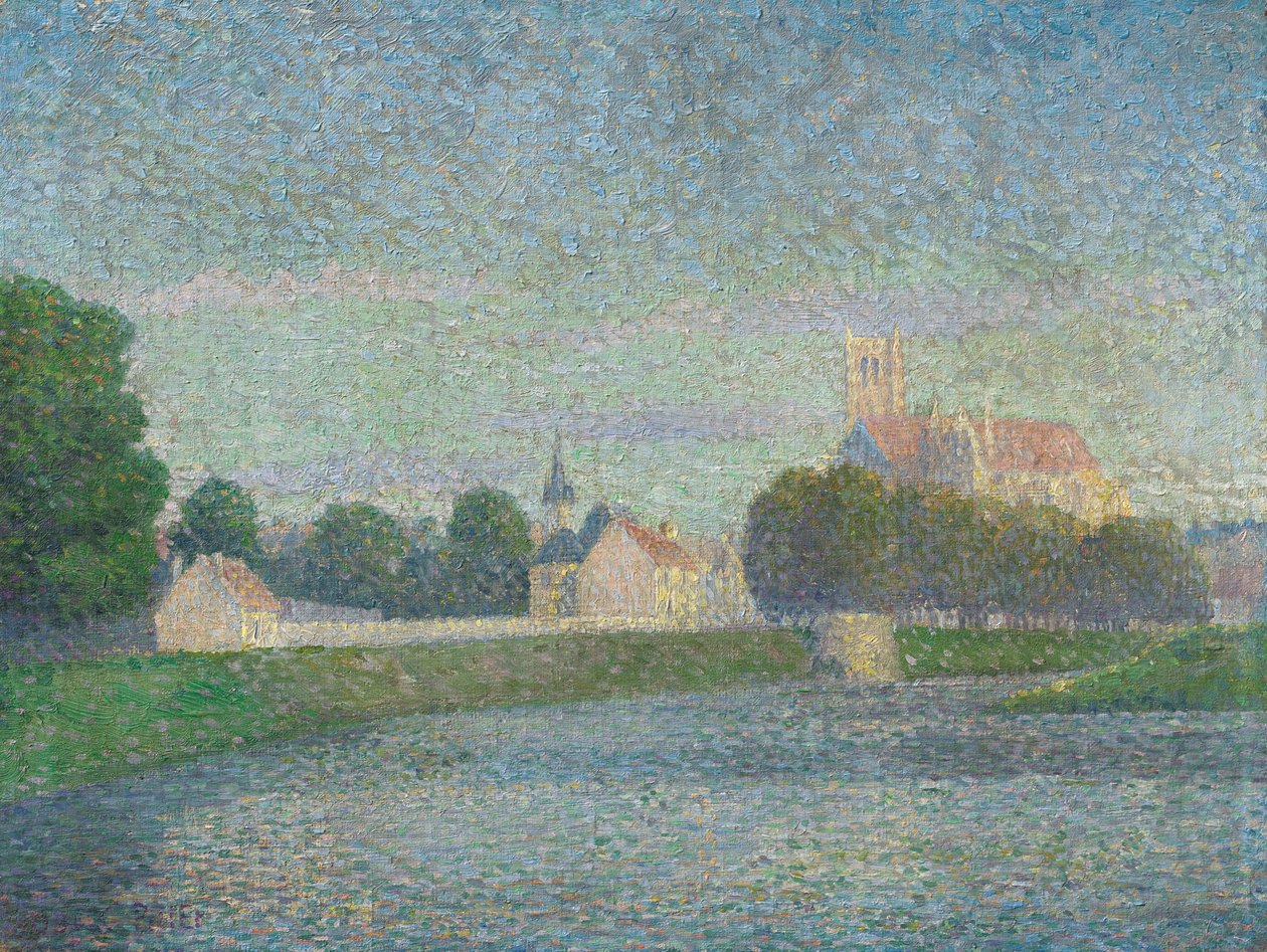 Morning on the Marne at Meaux by Albert Dubois-Pillet
