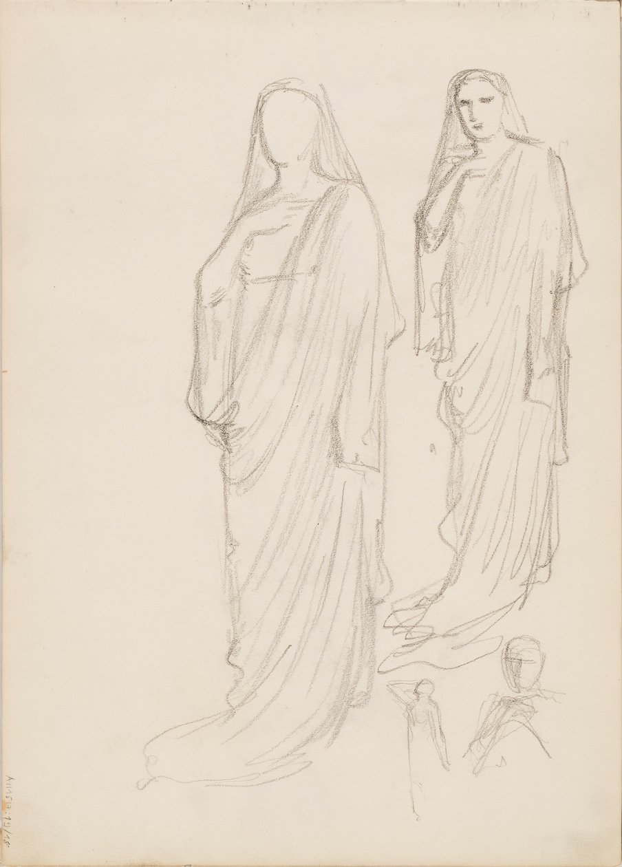 Aino Ackté as Alcestis, Sketch by Albert Edelfelt