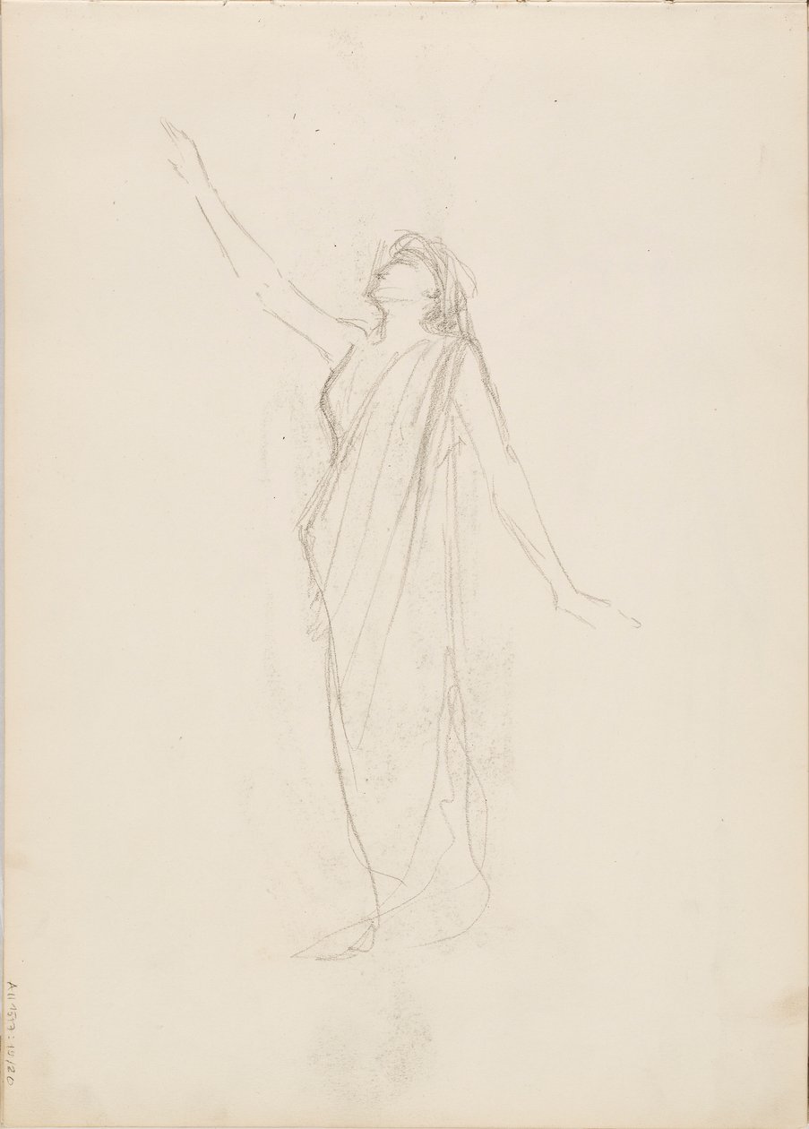 Aino Ackté as Alcestis, Sketch by Albert Edelfelt