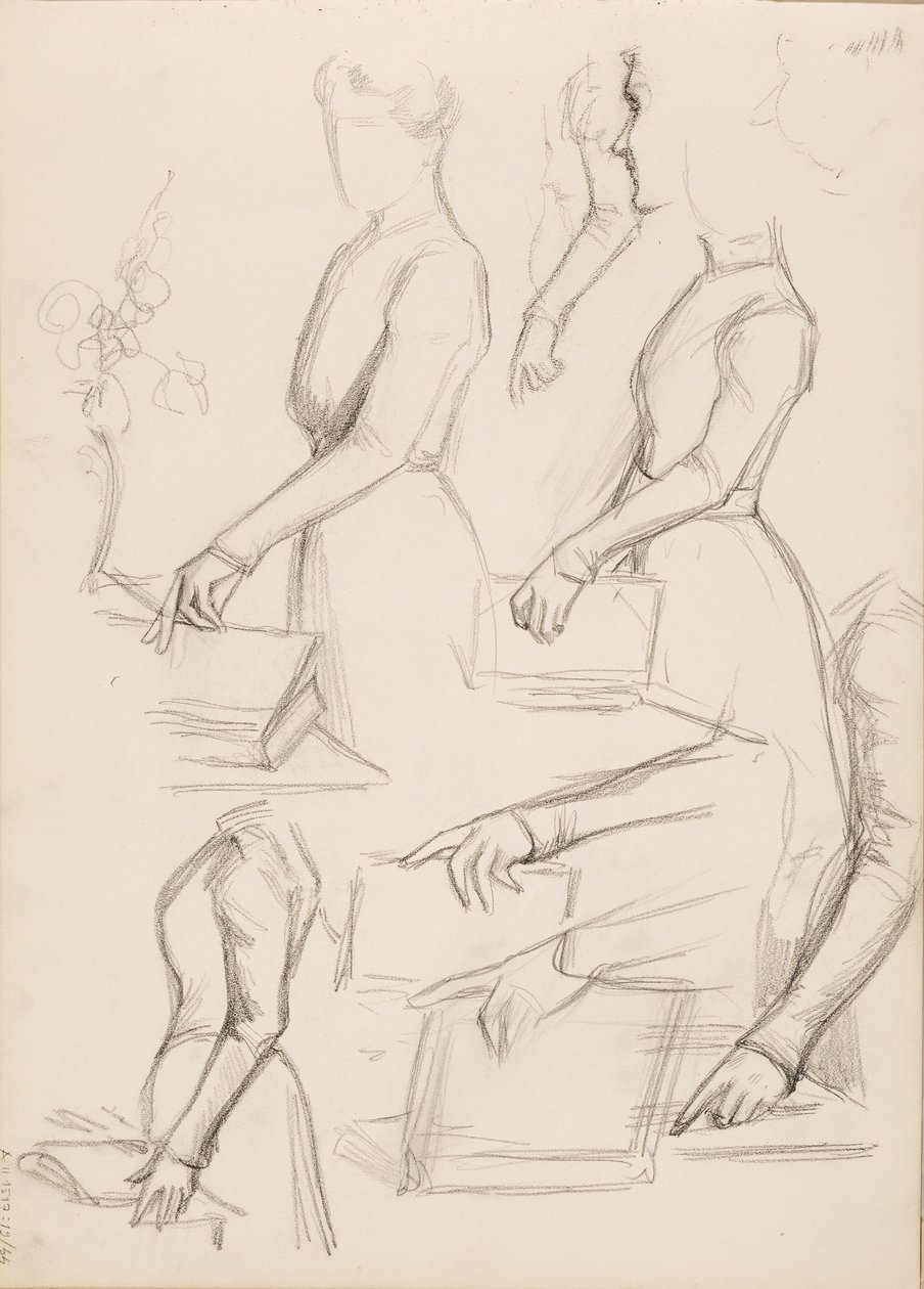 Camille Vallery-Radot, Sketch for a Portrait by Albert Edelfelt