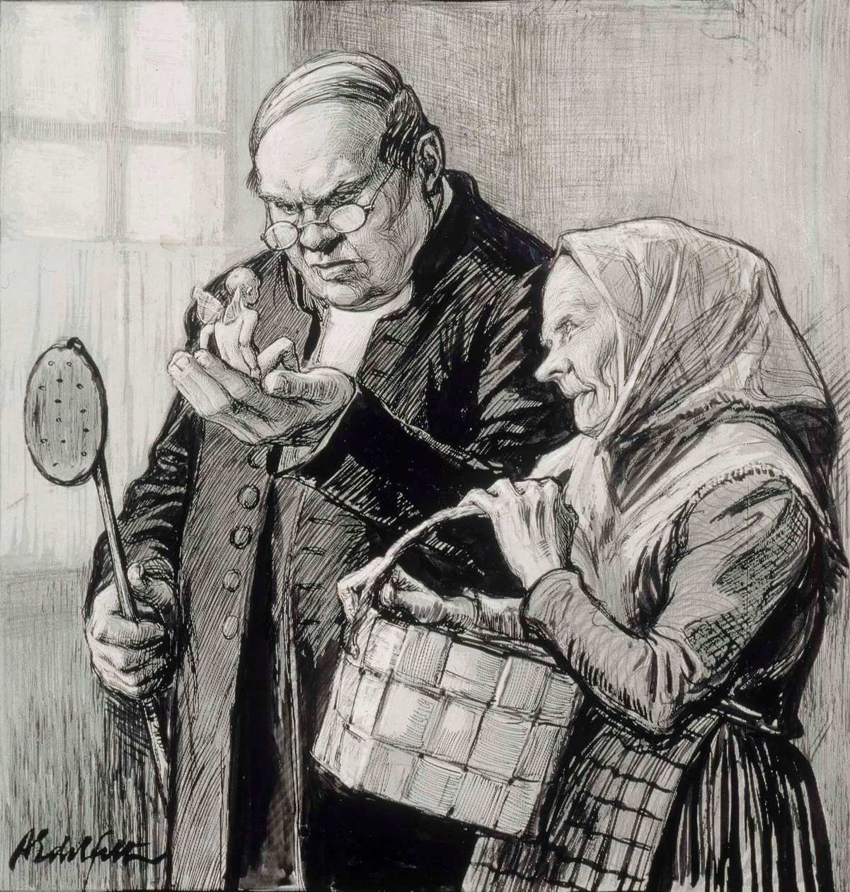 Illustration of the Little Genius by Albert Edelfelt