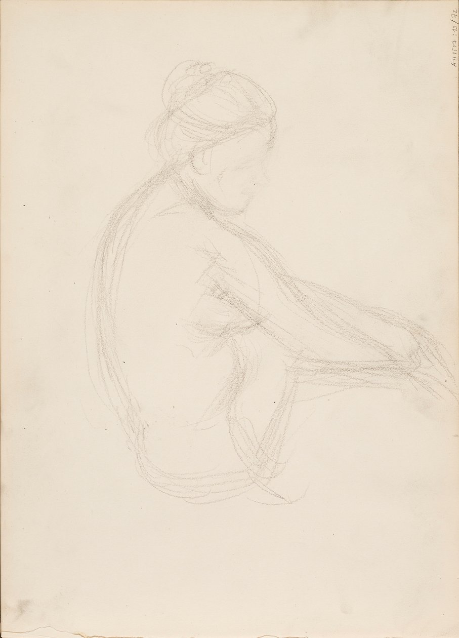 Sitting Nude by Albert Edelfelt