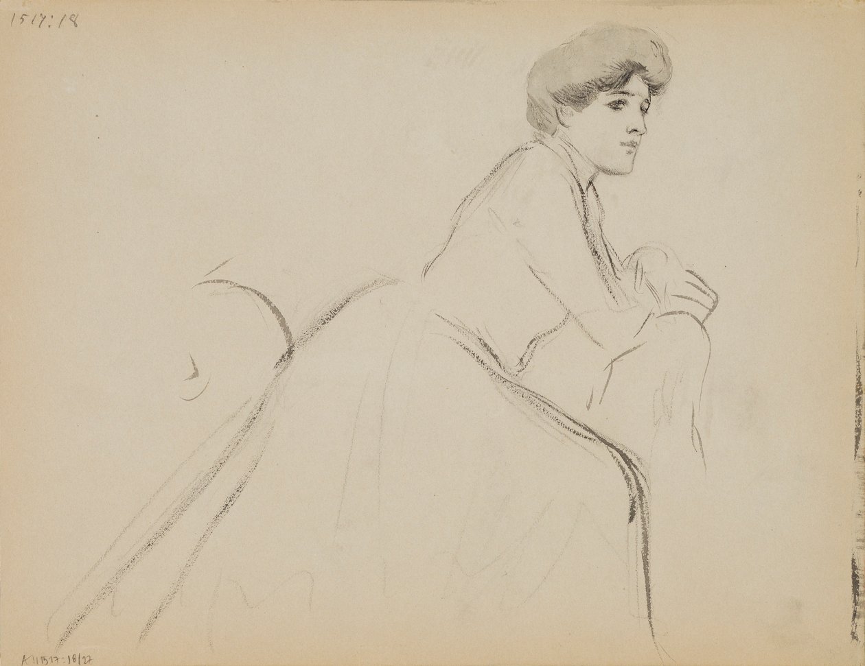 Seated Woman, Profile by Albert Edelfelt