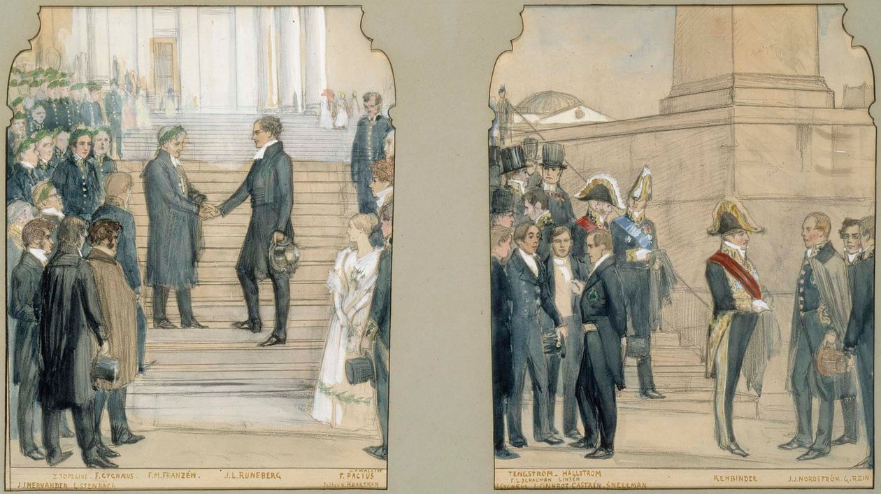 Jubilee Degree Ceremony, Entry for the Competition by Albert Edelfelt