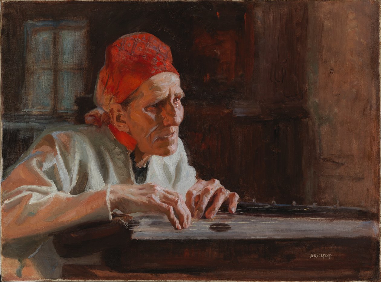 Larin Paraske’s Lamentations by Albert Edelfelt