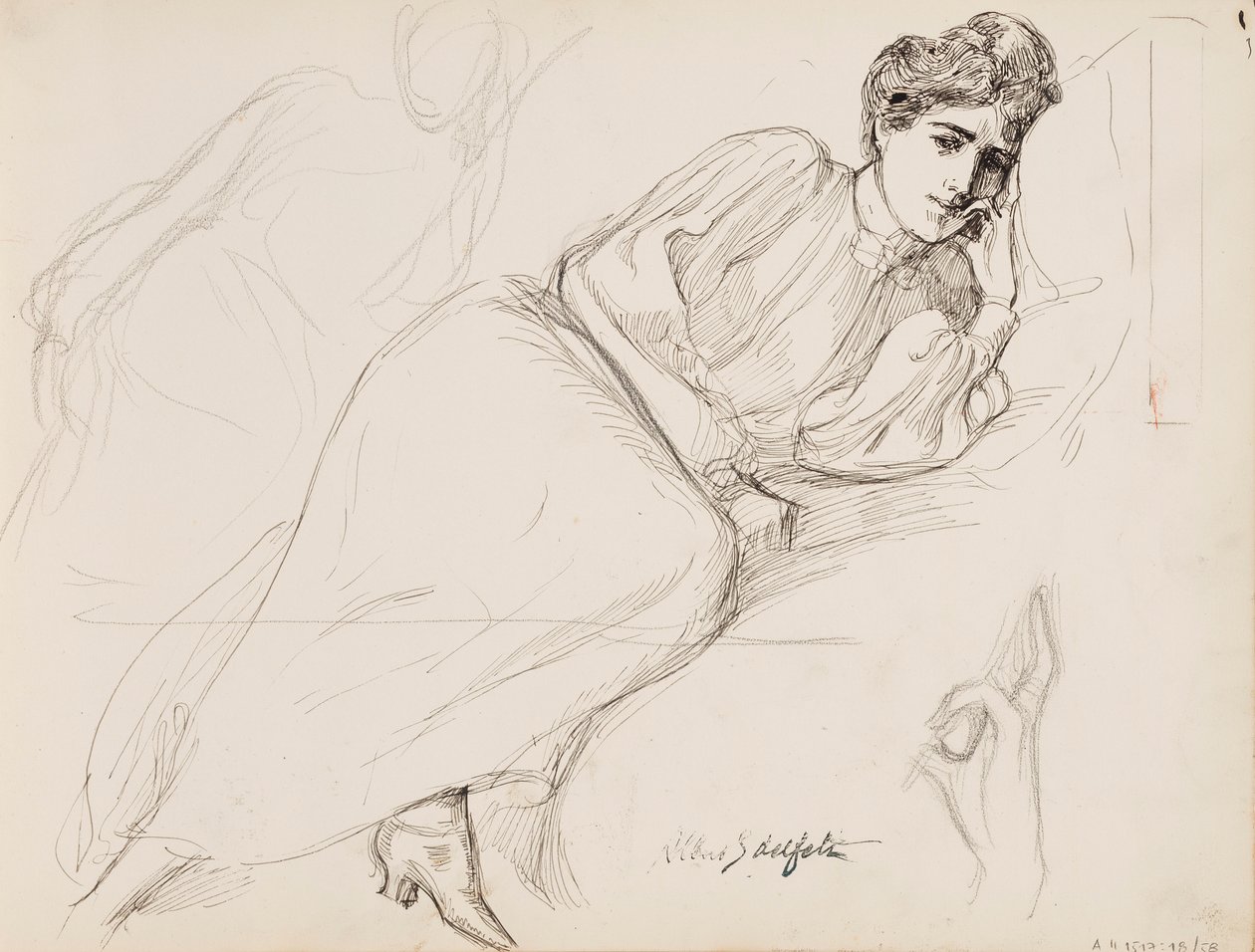 Resting Woman by Albert Edelfelt