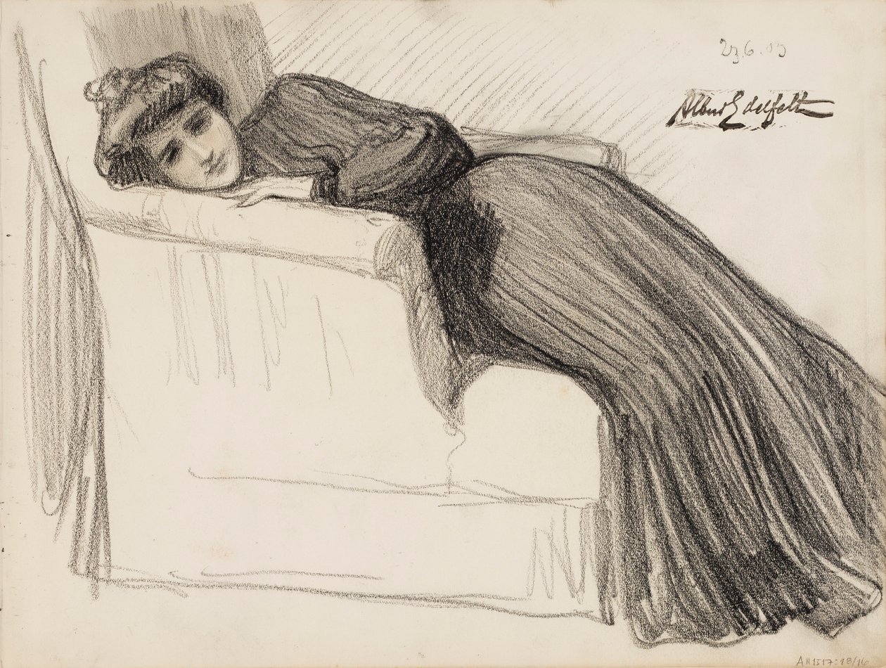 Resting Woman by Albert Edelfelt
