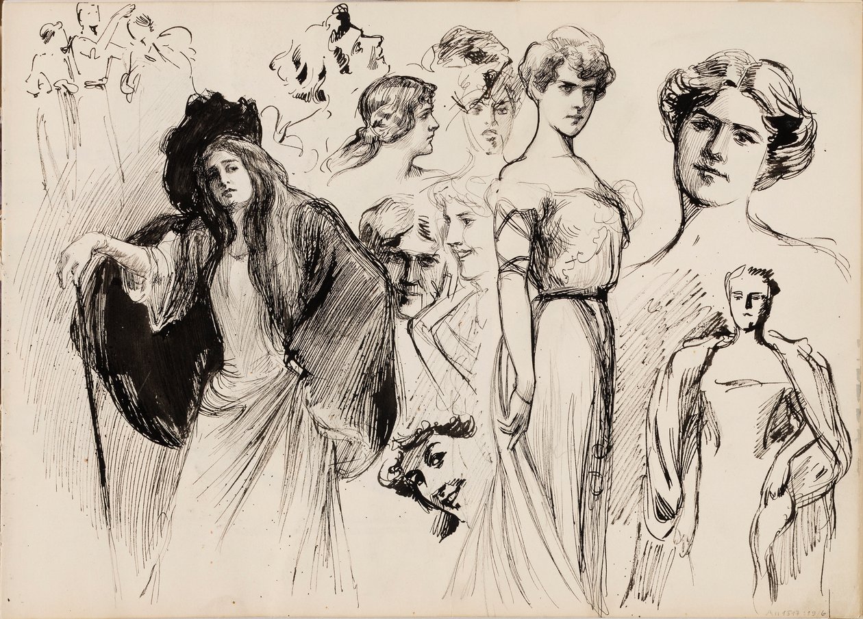 Female Figures by Albert Edelfelt