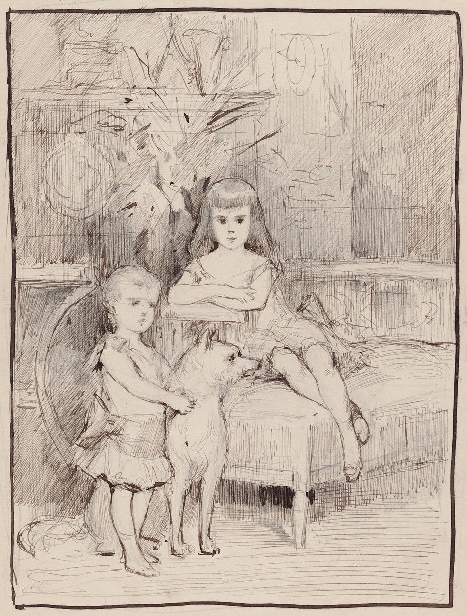 Portrait Study for Michael and Xenia, Children of Tsar Alexander III by Albert Edelfelt