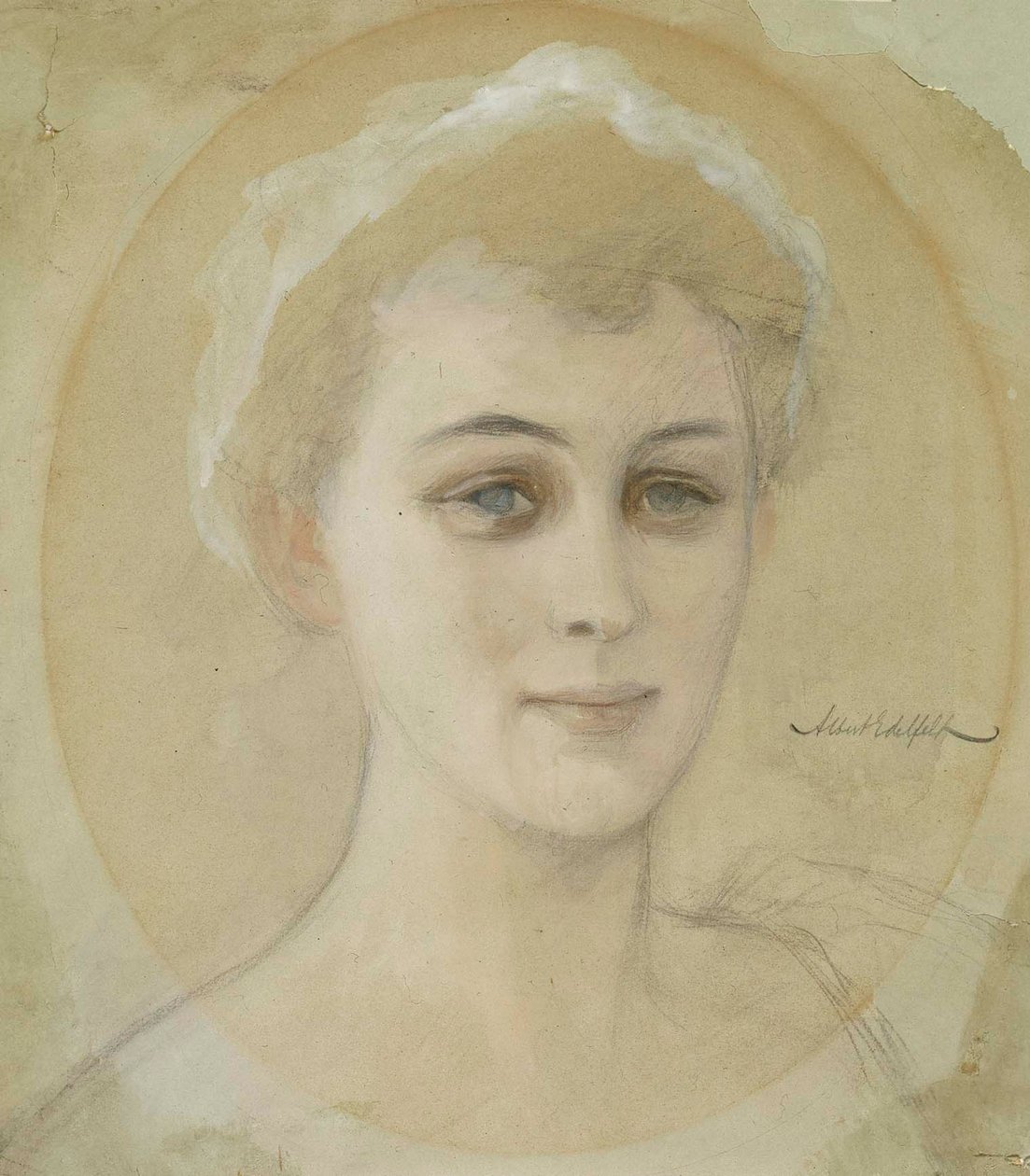 Portrait Study of Baroness Naomi (Emi) de la Chapelle by Albert Edelfelt