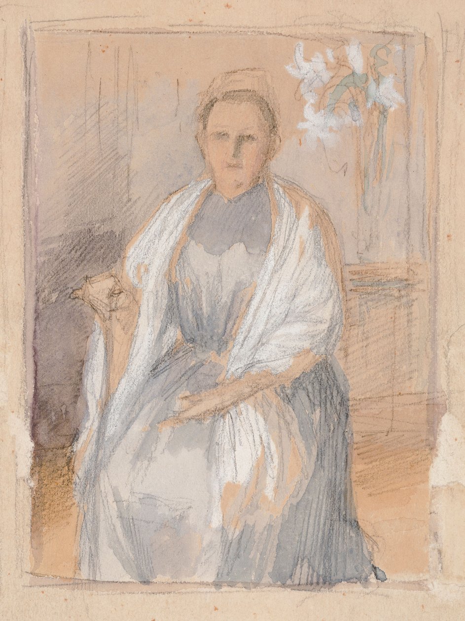 Portrait of Mrs. Anna Sinebrychoff, Sketch by Albert Edelfelt