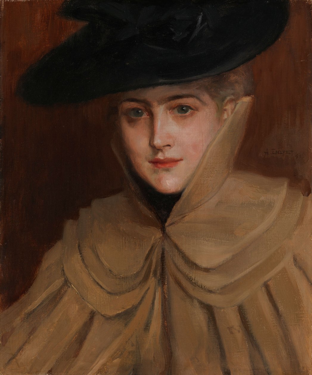 Portrait of a Young Woman by Albert Edelfelt