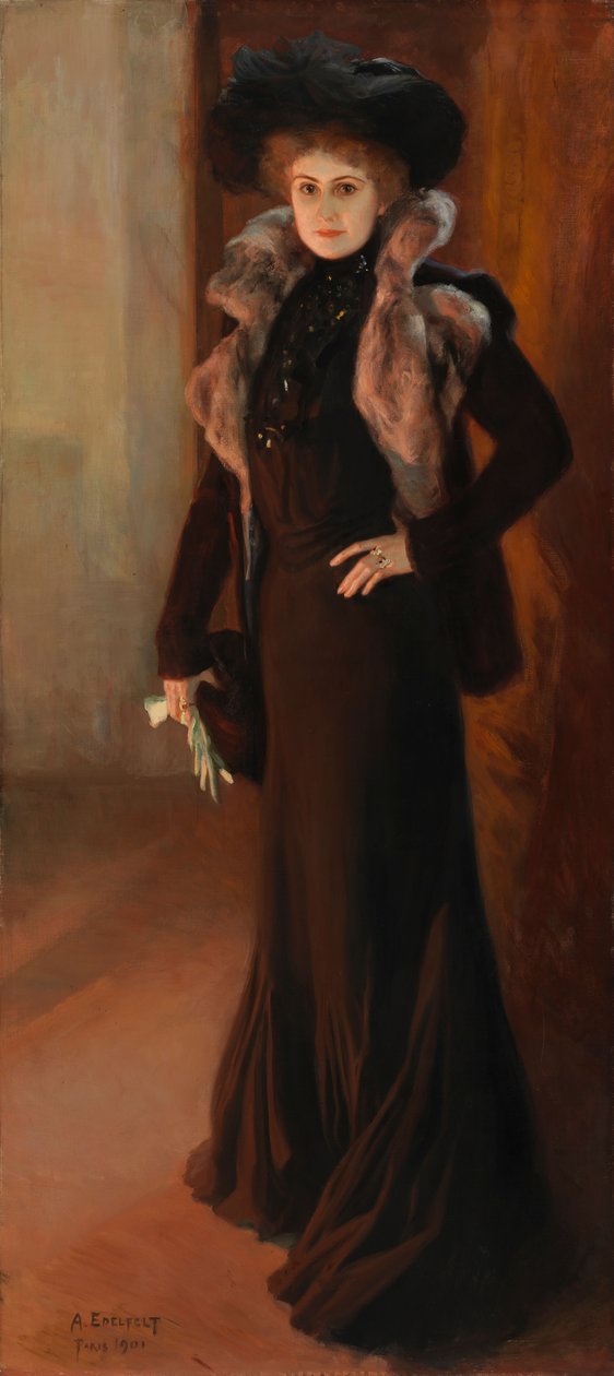 Portrait of the Opera Singer Aino Ackté by Albert Edelfelt