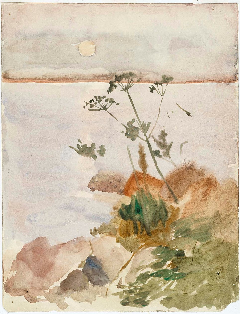 Seashore in the Moonlight by Albert Edelfelt