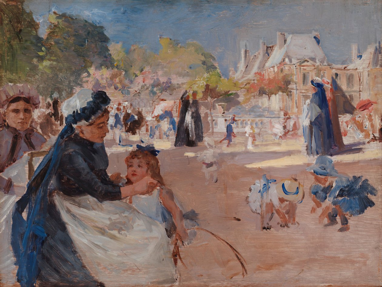 The Luxembourg Gardens, Paris, final study by Albert Edelfelt