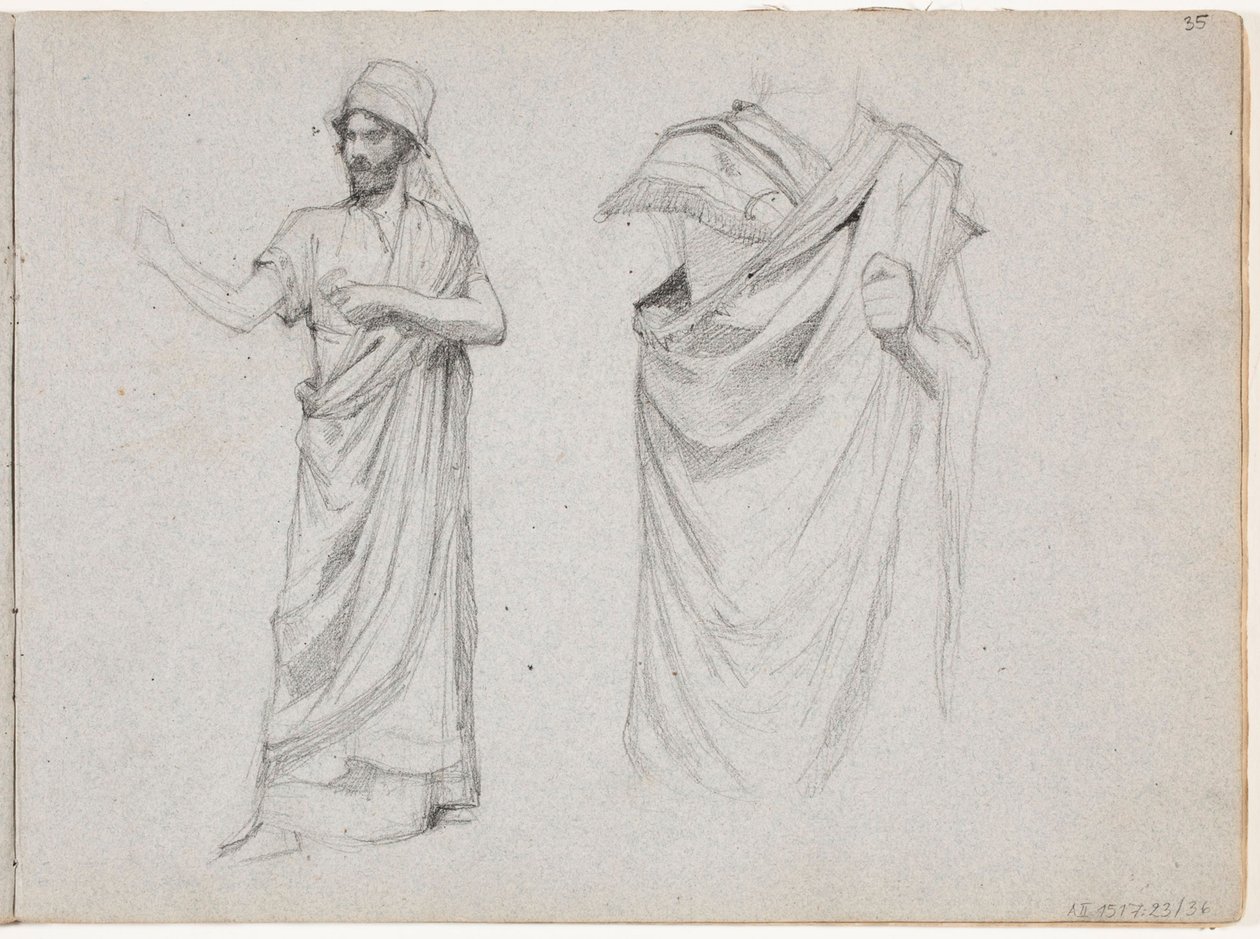 Two Male Figures Dressed in Togas by Albert Edelfelt