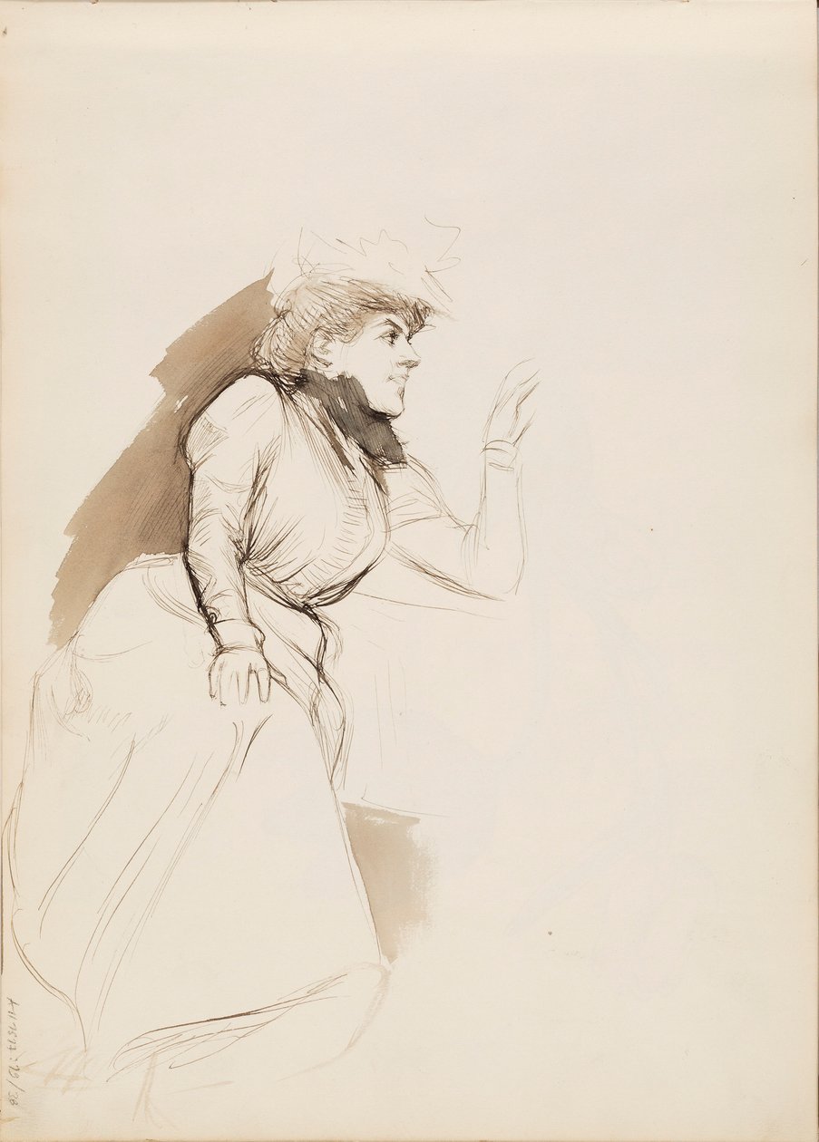 Woman Sitting (Aino Ackté) by Albert Edelfelt