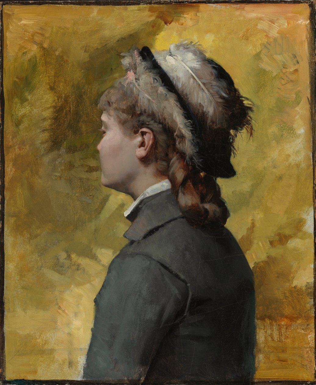 Young Woman in Grey by Albert Edelfelt