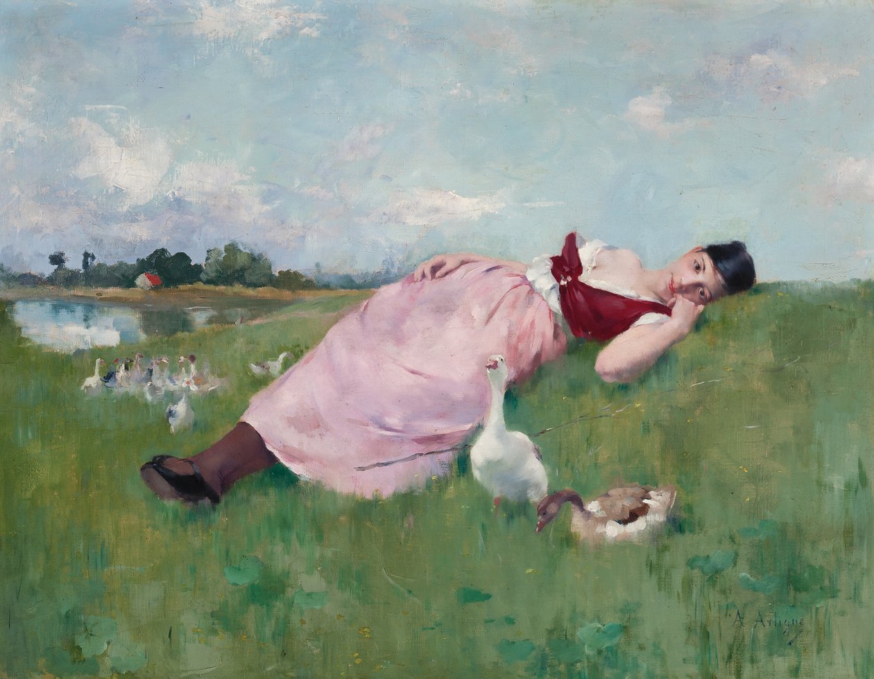 The Goose Girl by Albert Emile Artigue