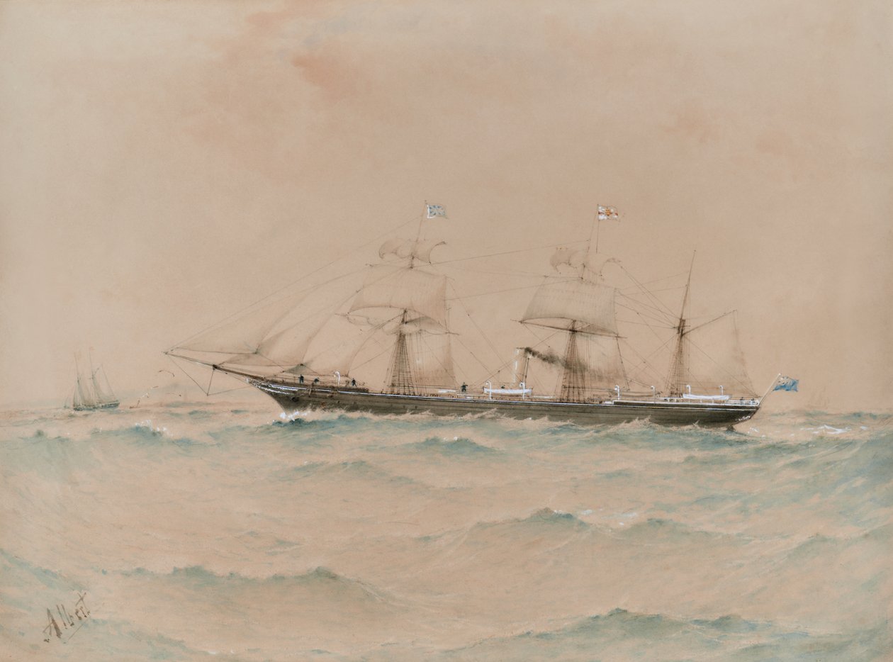 African Royal Mail Steamer, Lagos, Dyson Weston Commander by Albert Ernest Markes