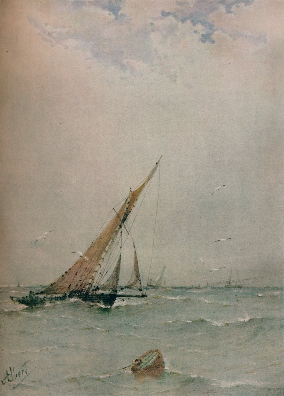 Harwich, North Sea Trawlers by Albert Ernest Markes