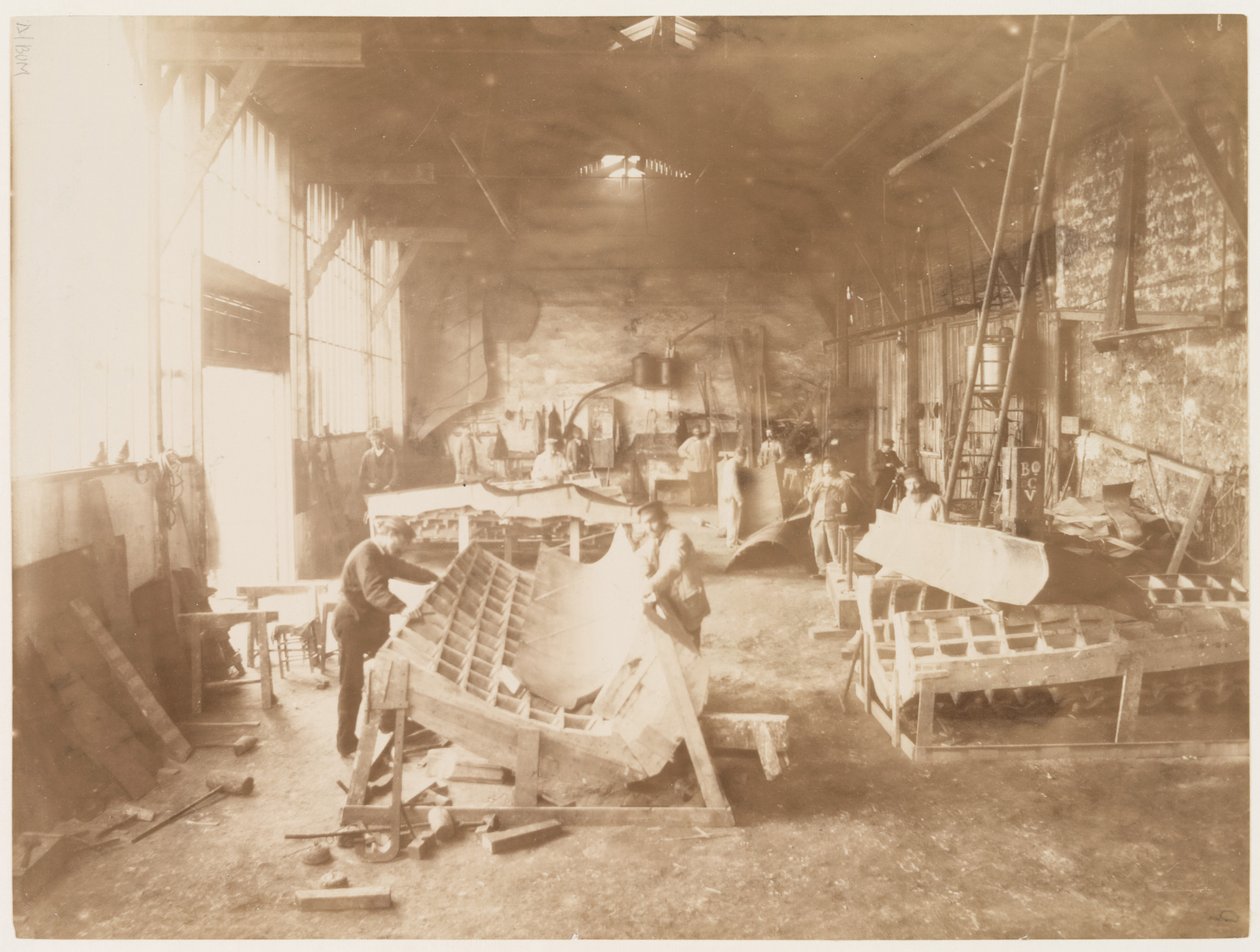Men Shaping Sheets of Copper for the Construction of the Statue of Liberty, Paris by Albert Fernique