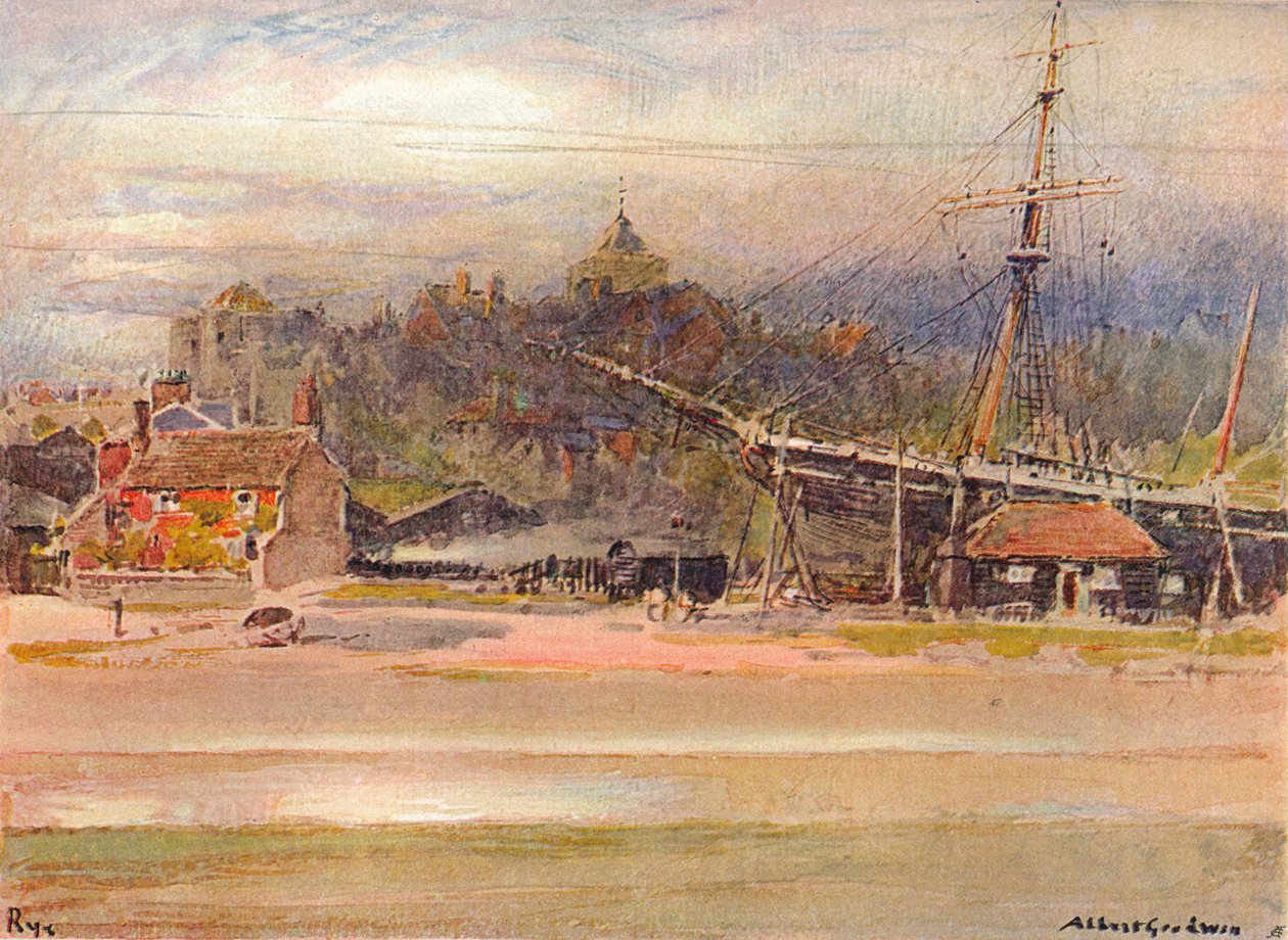 Boatbuilders Yard, Rye by Albert Goodwin