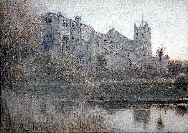 Christchurch, Hampshire by Albert Goodwin
