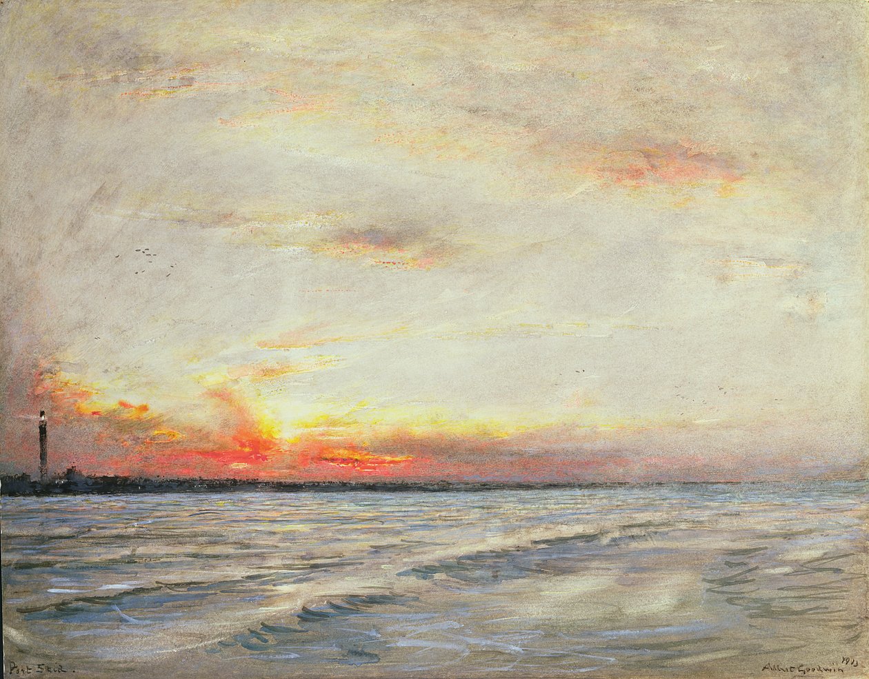 Port Said, Saida, Lebanon by Albert Goodwin