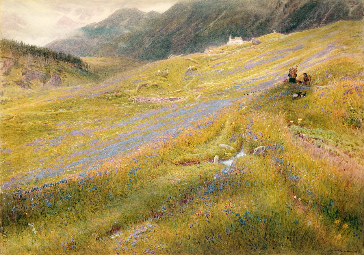 The Alpine Summer, 1874 by Albert Goodwin