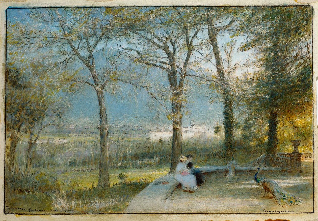 The Gardens, Pallanza, Lago Maggiore by Albert Goodwin