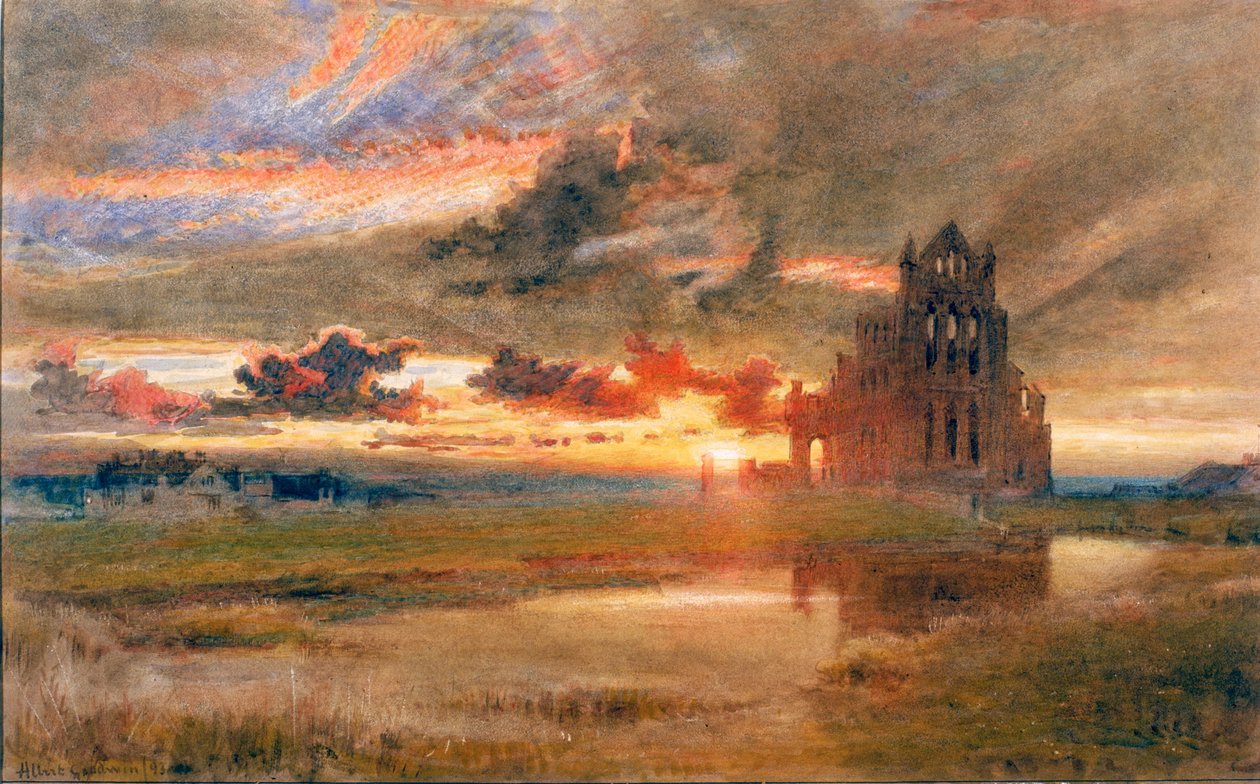 Whitby - The Abbey of St Hilda by Albert Goodwin