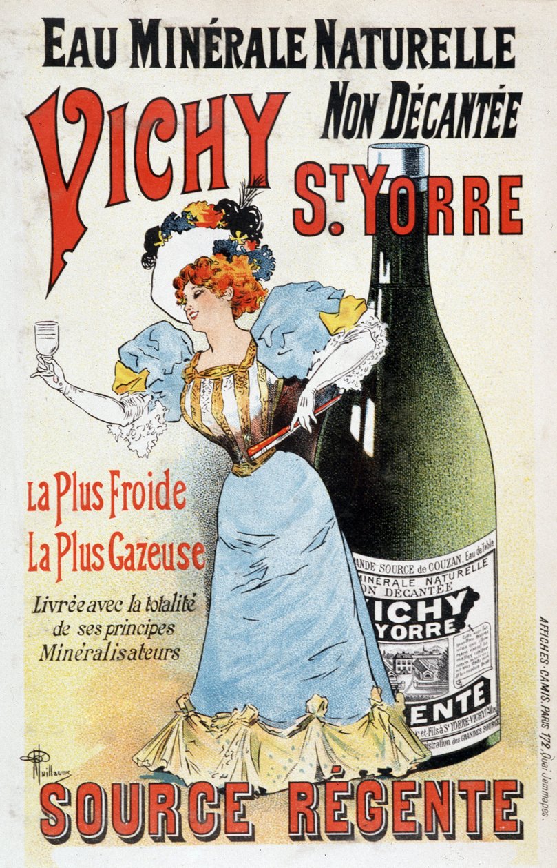 Advertising for the mineral water Vichy St Yorre - by Albert Guillaume (1873-1942), c.1895 by Albert Guillaume
