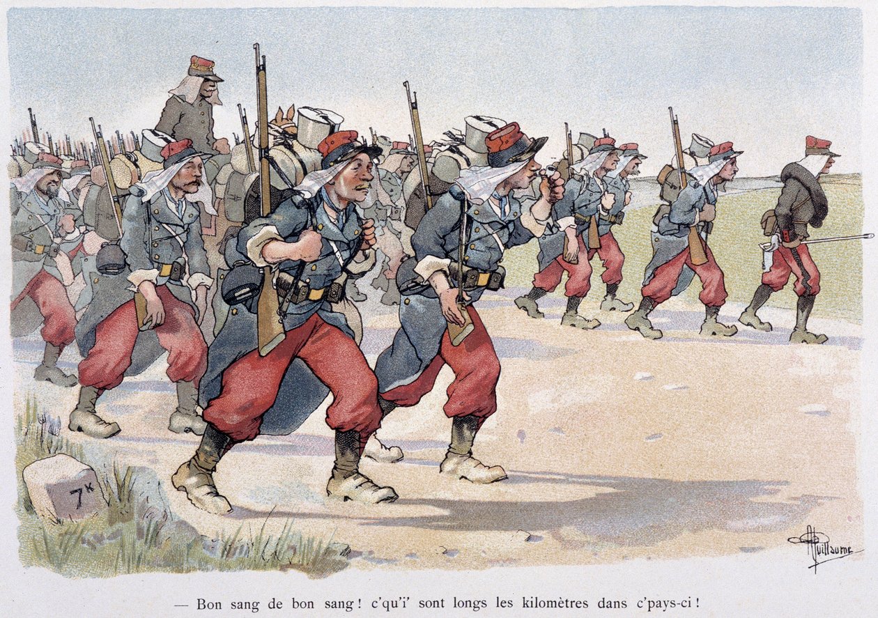 Regiment on the march - in 