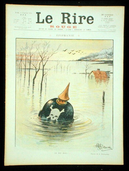 The King Drinks, front cover of Le Rire Rouge, 9 January 1915 by Albert Guillaume
