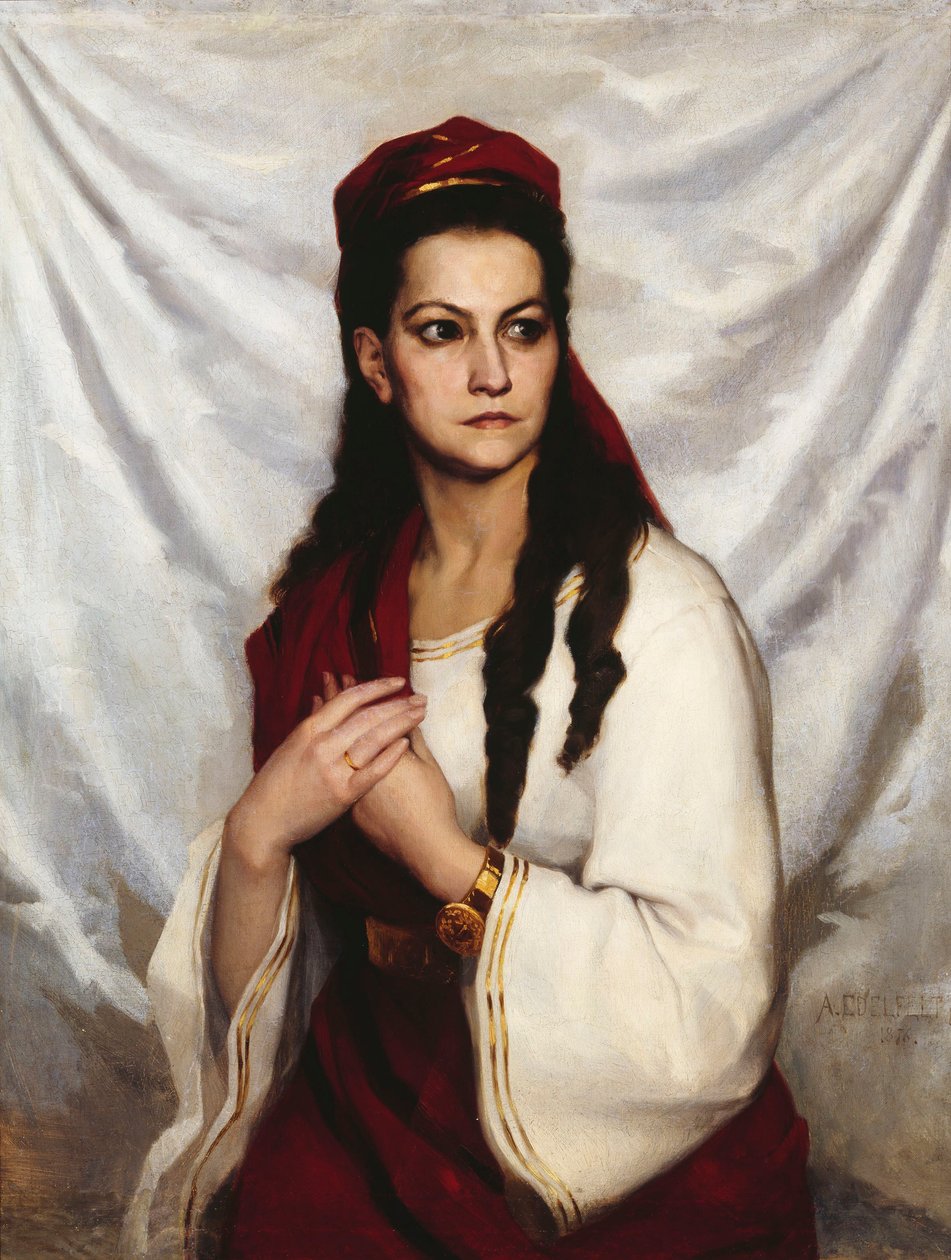 Portrait of the actress Hedvig Charlotta Raa-Winterhjelm by Albert Gustaf Aristides Edelfelt
