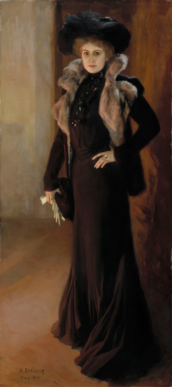 Portrait of the Opera Singer Aino Ackté by Albert Gustaf Aristides Edelfelt
