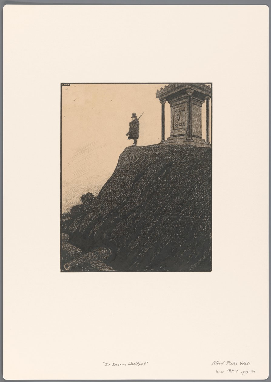 Design for a Political Cartoon: The Lonely Sentry by Albert Hahn (I)