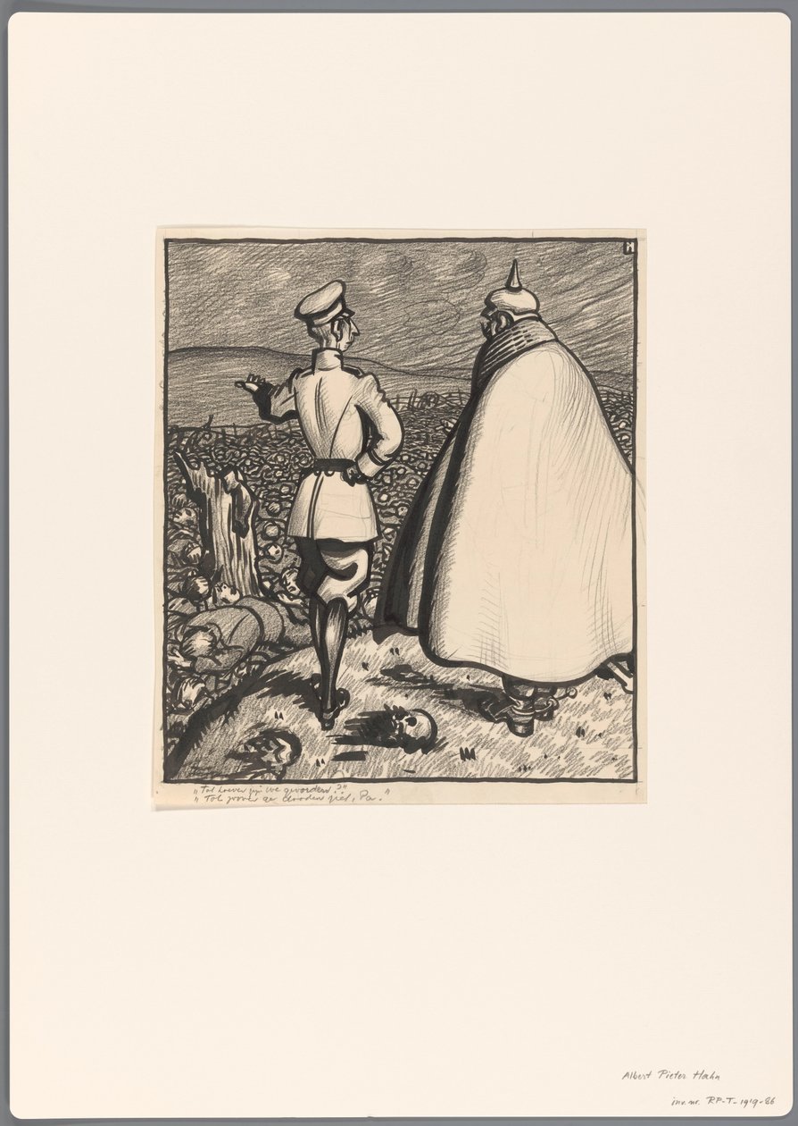 Design for a Political Cartoon on World War I by Albert Hahn (I)