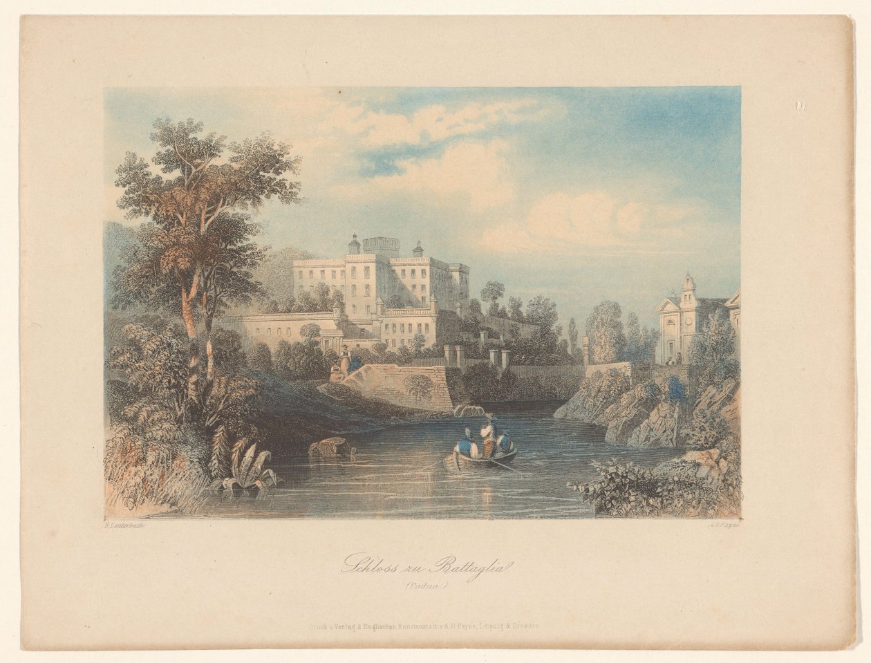 View of Castello del Catajo in Battaglia Terme Schloss zu Battaglia (Padua) (title on object) by Albert Henry Payne