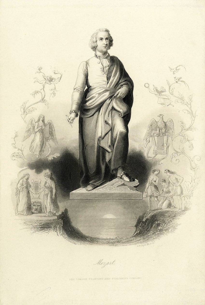 Mozart Monument at the Mozartplatz, 1842 by Albert Henry Payne