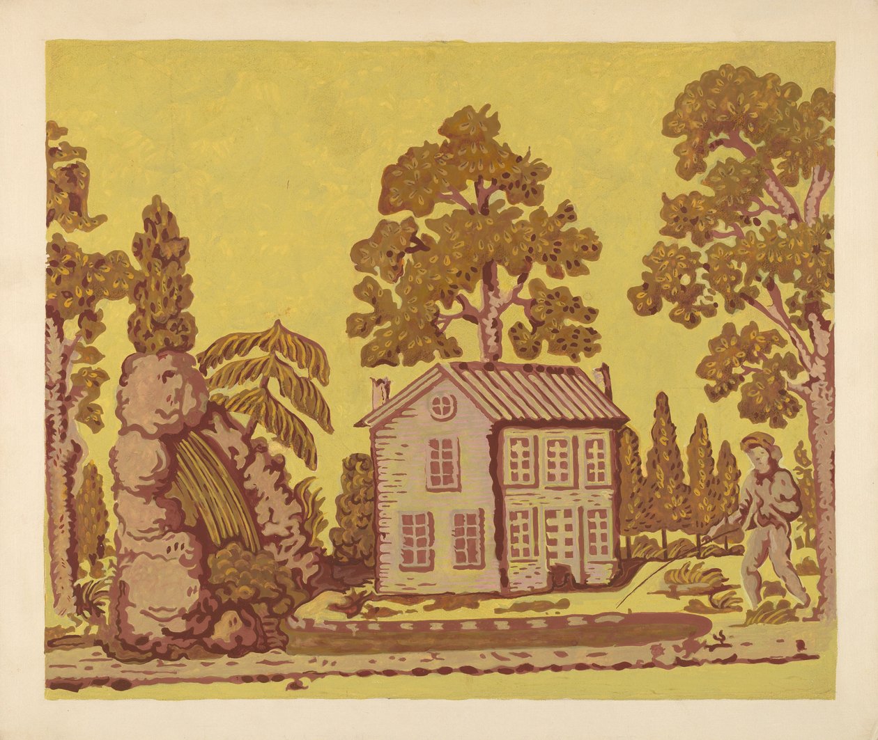 Wallpaper Used as Bandbox Covering, c. 1937 by Albert J. Levone