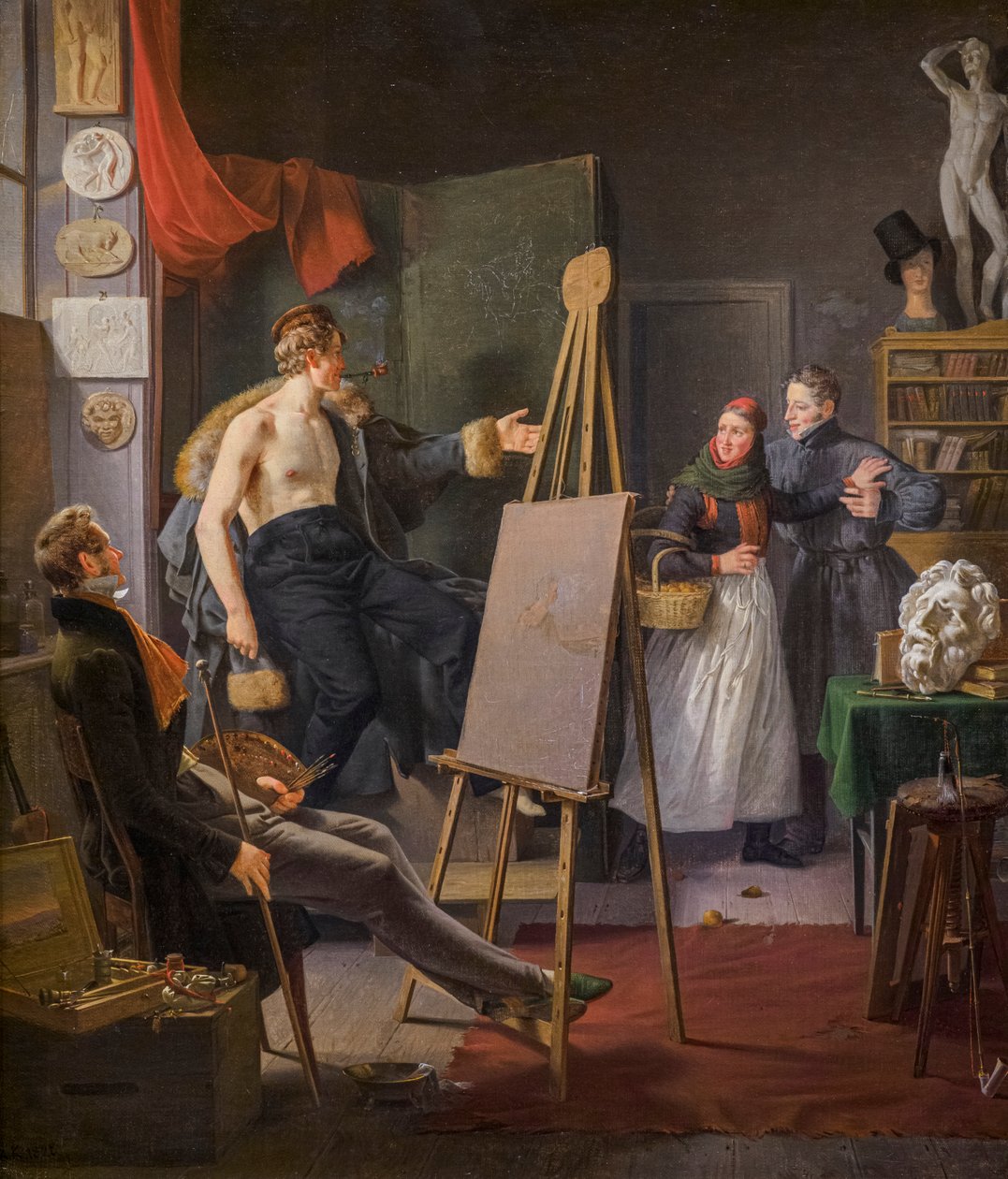 A Girl from Amager Selling Fruit in an Artist’s Studio by Albert Kuchler