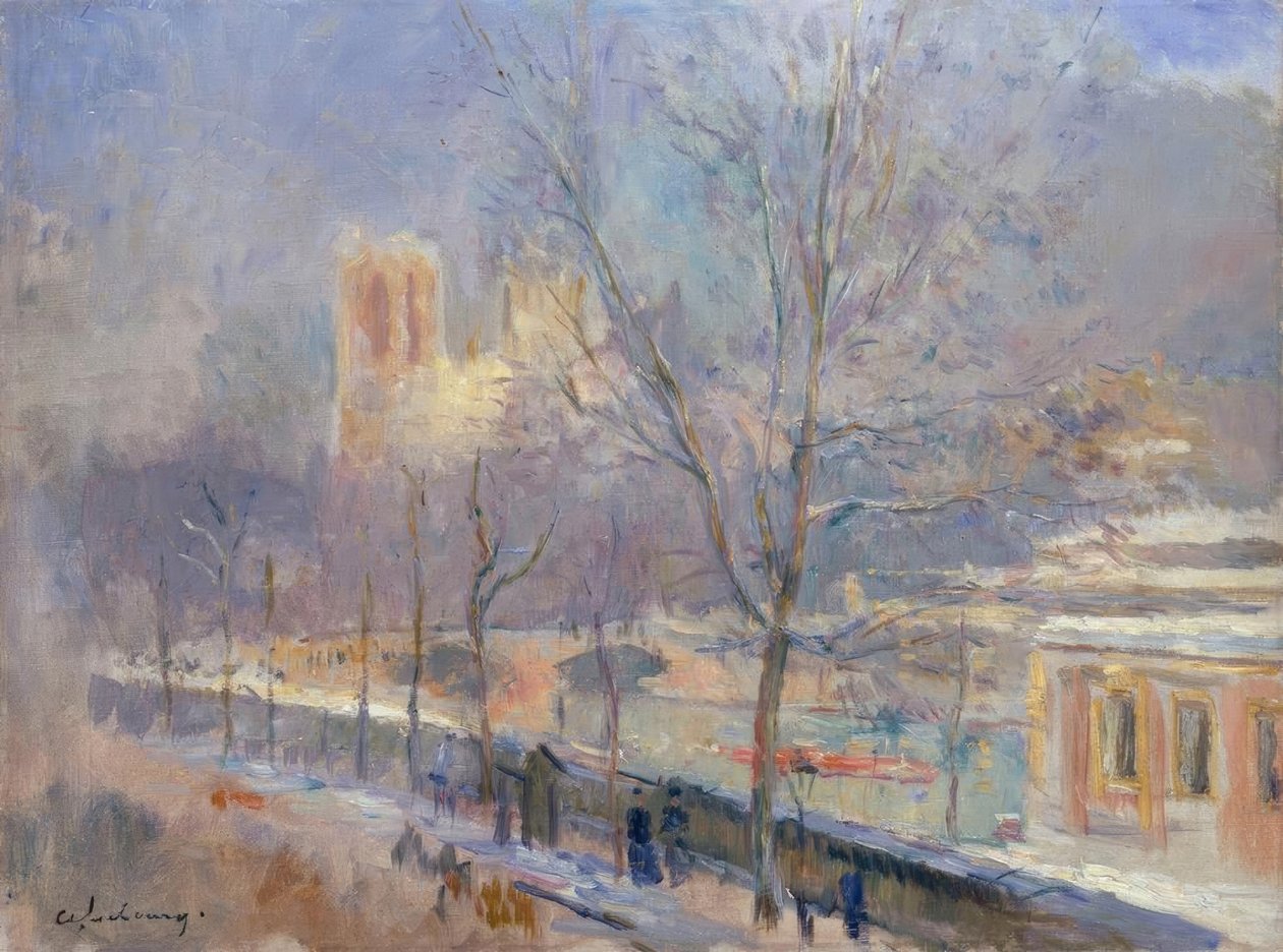 Notre-Dame de Paris from Quai de la Tournelle by Albert Lebourg