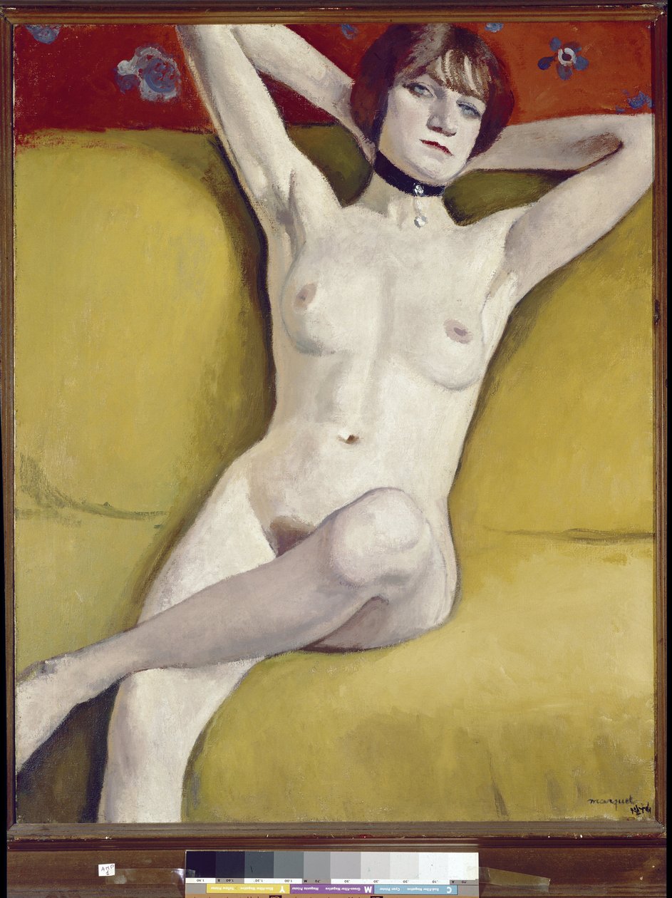 Nude on the couch by Albert Marquet