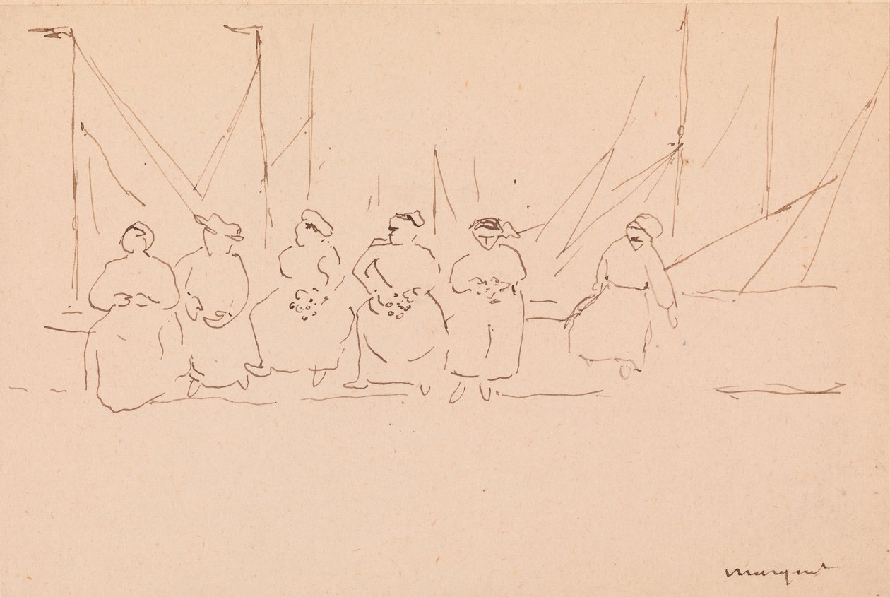 Six Women on a Wharf by Albert Marquet