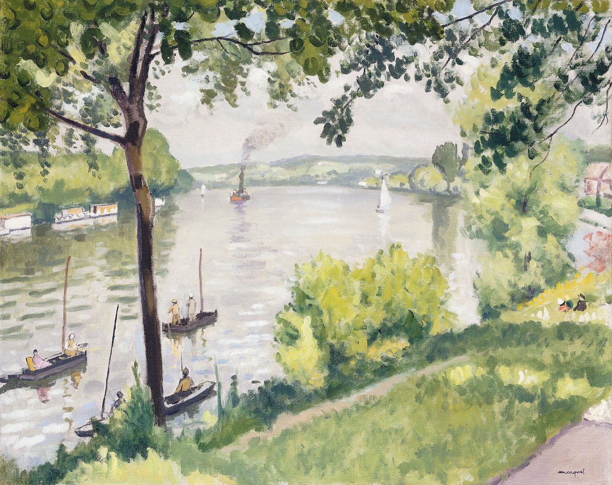 The Banks of Triel (The Tugboat) by Albert Marquet